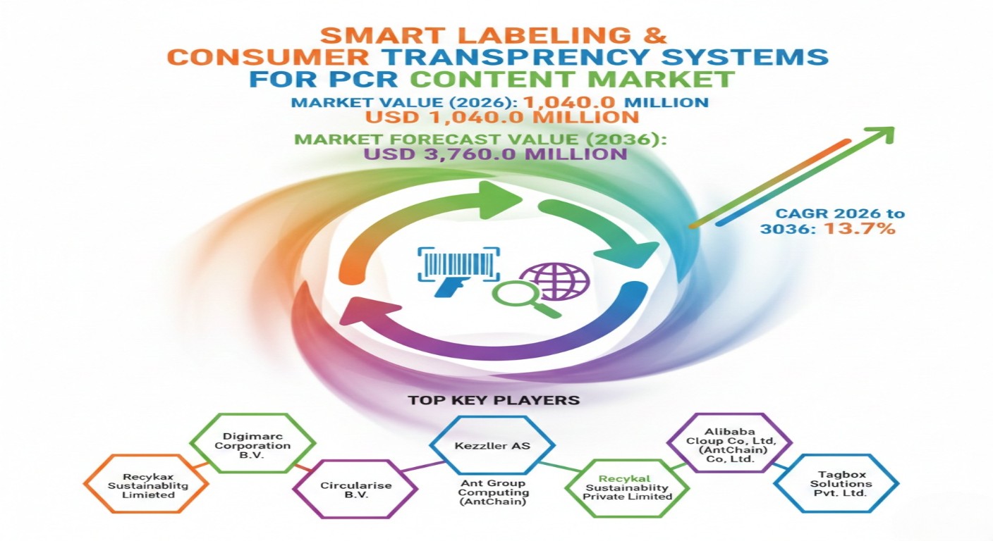 Smart Labeling & Consumer Transparency Systems for PCR Content Market is Predicted to Reach USD 3,760.0 Million by 2036